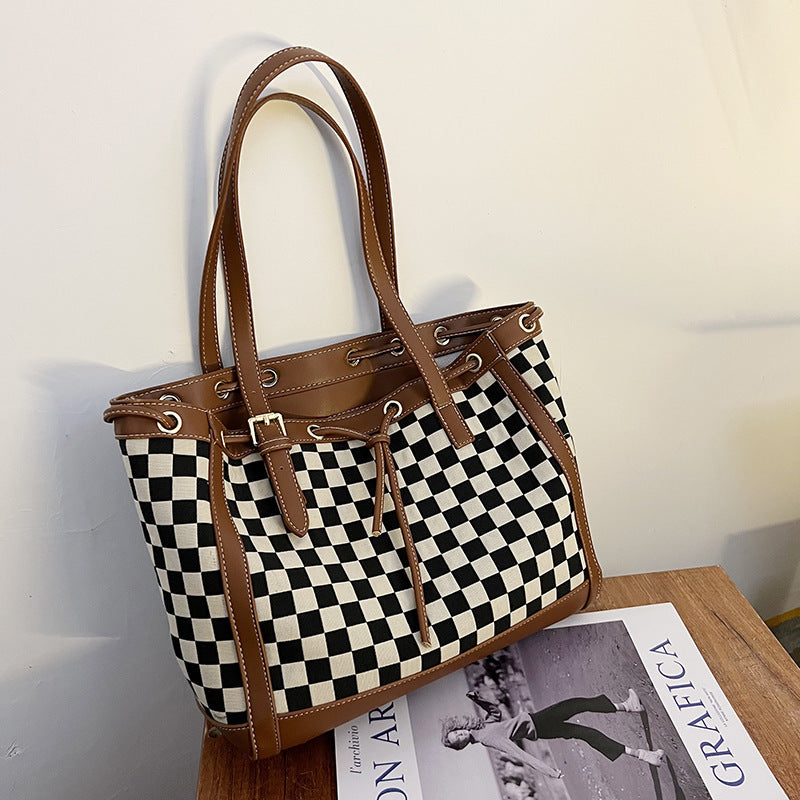 Civetta Checkered Tote Bag - Civetta Couture