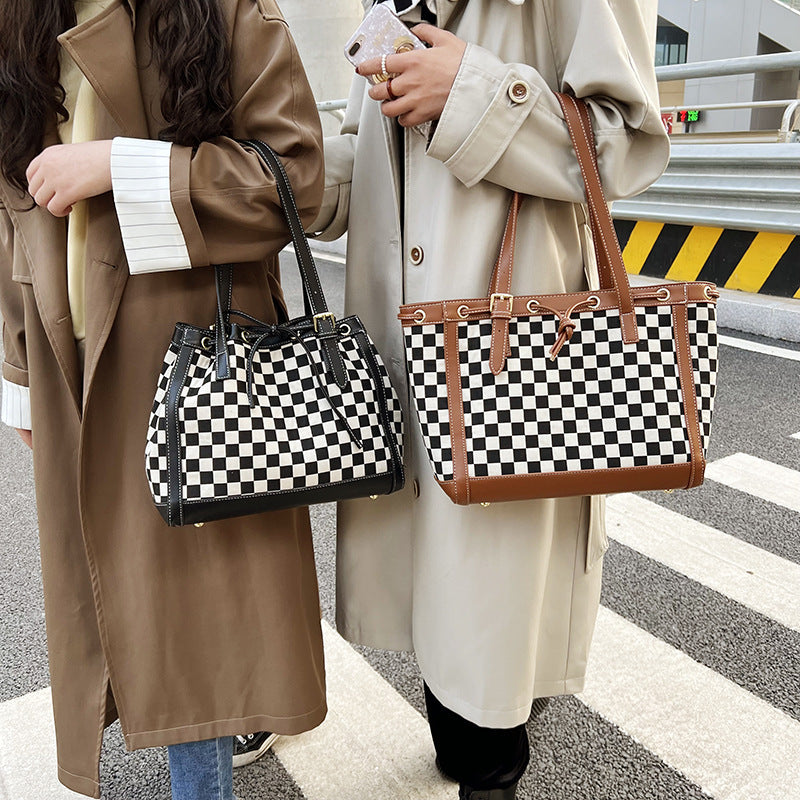 Civetta Checkered Tote Bag - Civetta Couture