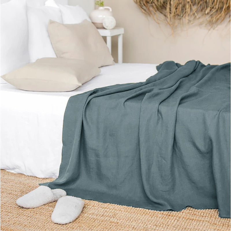 Civetta™ Elegant Linen Bed Sheet – Solid Color Comfort