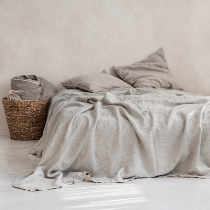 Civetta™ Elegant Linen Bed Sheet – Solid Color Comfort