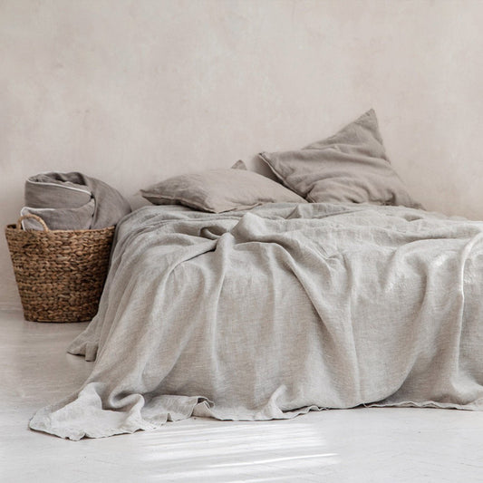 Civetta™ Elegant Linen Bed Sheet – Solid Color Comfort