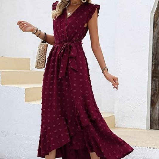Civetta Ruffle Sleeve Bohemia Maxi Dress - Civetta Couture