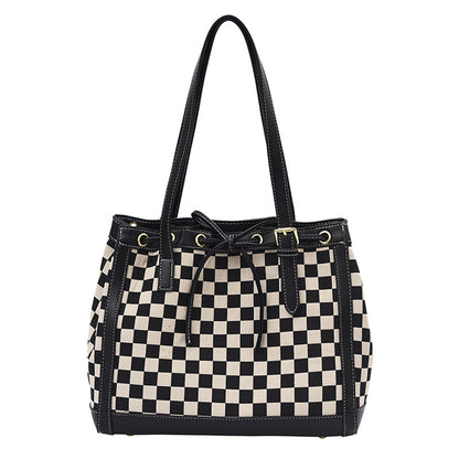 Civetta Checkered Tote Bag - Civetta Couture