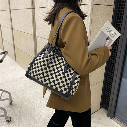 Civetta Checkered Tote Bag - Civetta Couture