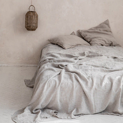 Civetta™ Elegant Linen Bed Sheet – Solid Color Comfort