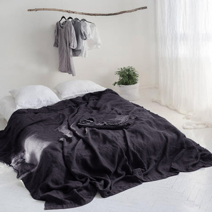 Civetta™ Elegant Linen Bed Sheet – Solid Color Comfort