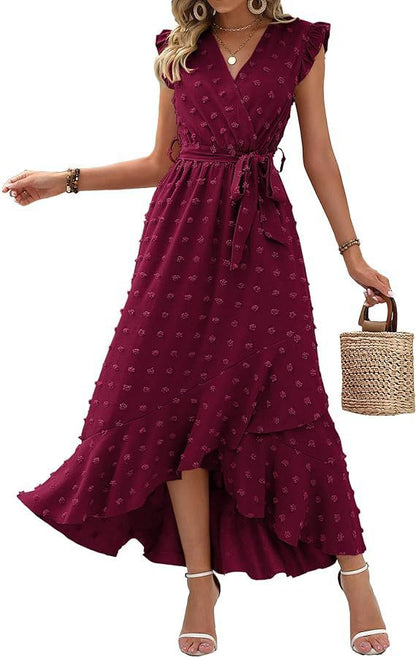 Civetta Ruffle Sleeve Bohemia Maxi Dress - Civetta Couture