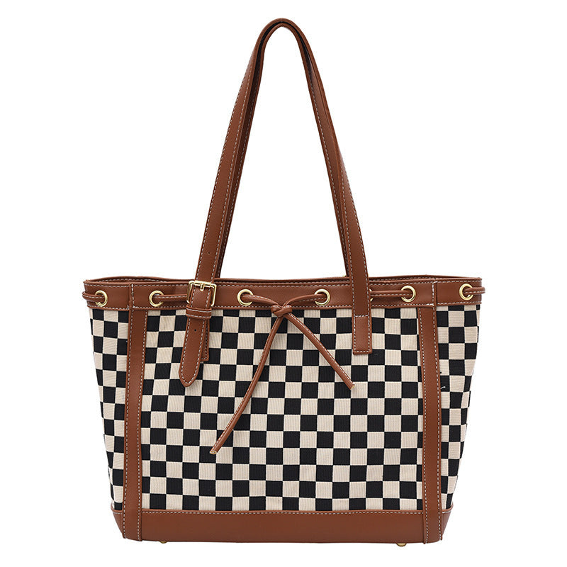 Civetta Checkered Tote Bag - Civetta Couture